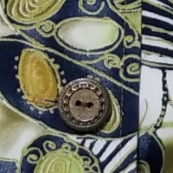 Women's 3/4 Sleeve Designer Blazer Europe's Neula Casual Jacket, Green Floral - Picture 6 of 8